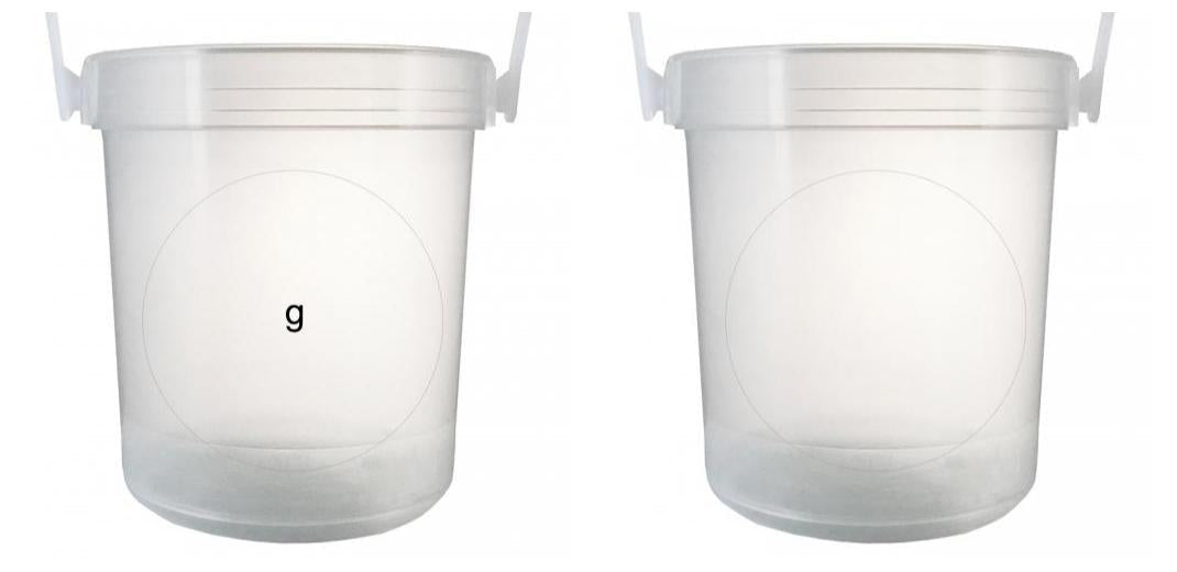32 oz Plastic Rum Buckets with Custom Sticker