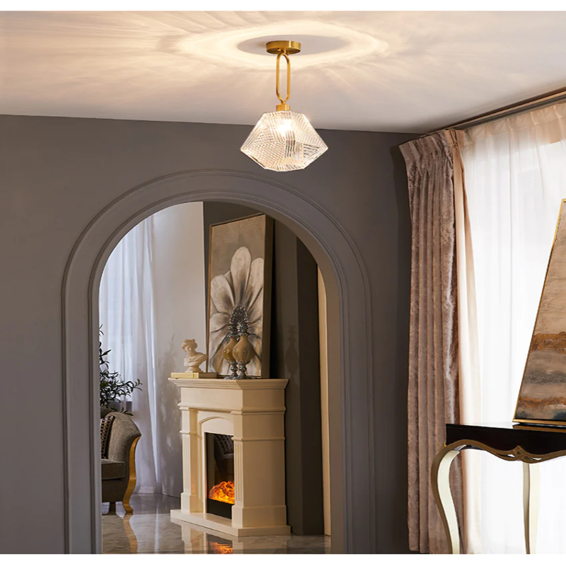 Diamond Cut Art Deco Pendant Light