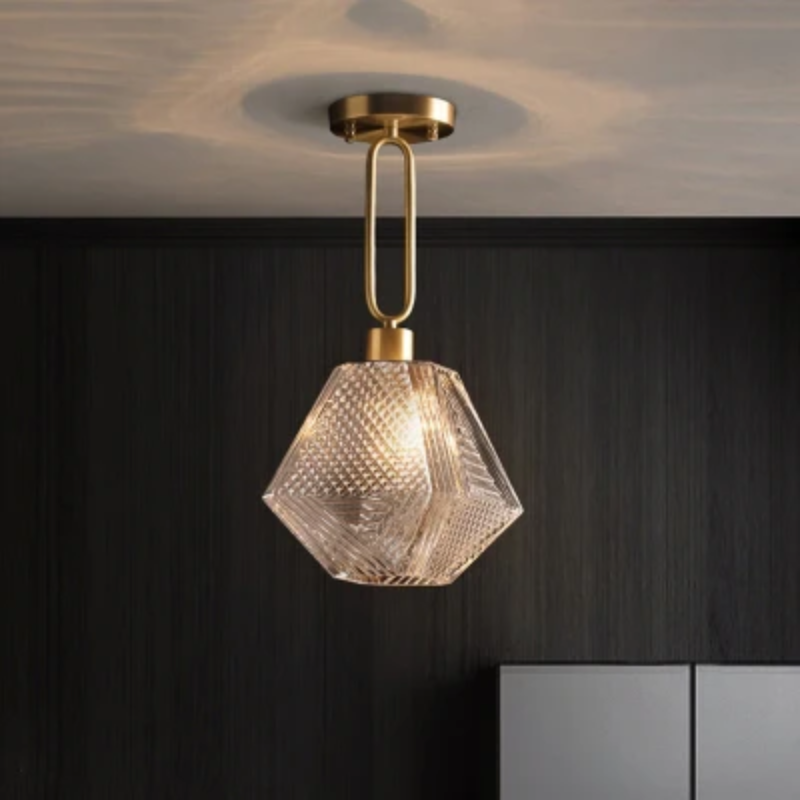 Diamond Cut Art Deco Pendant Light