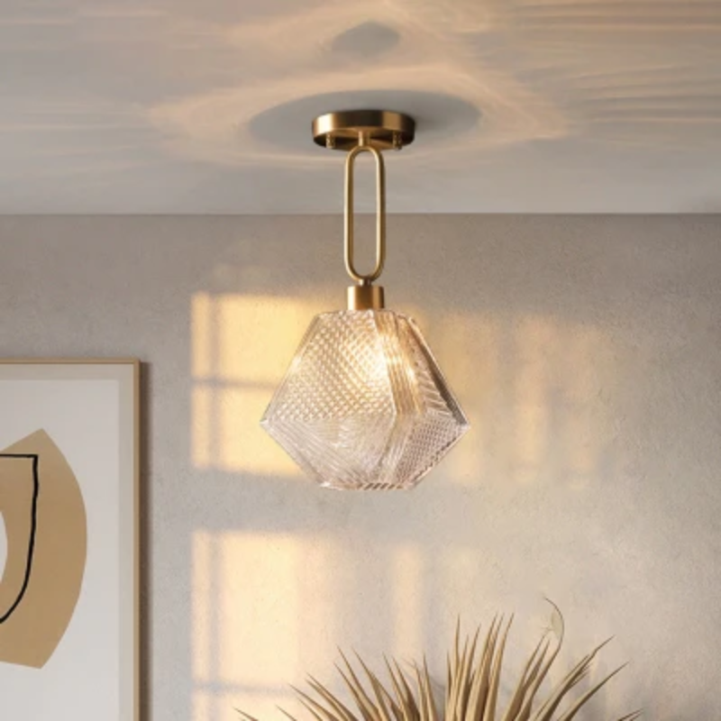 Diamond Cut Art Deco Pendant Light