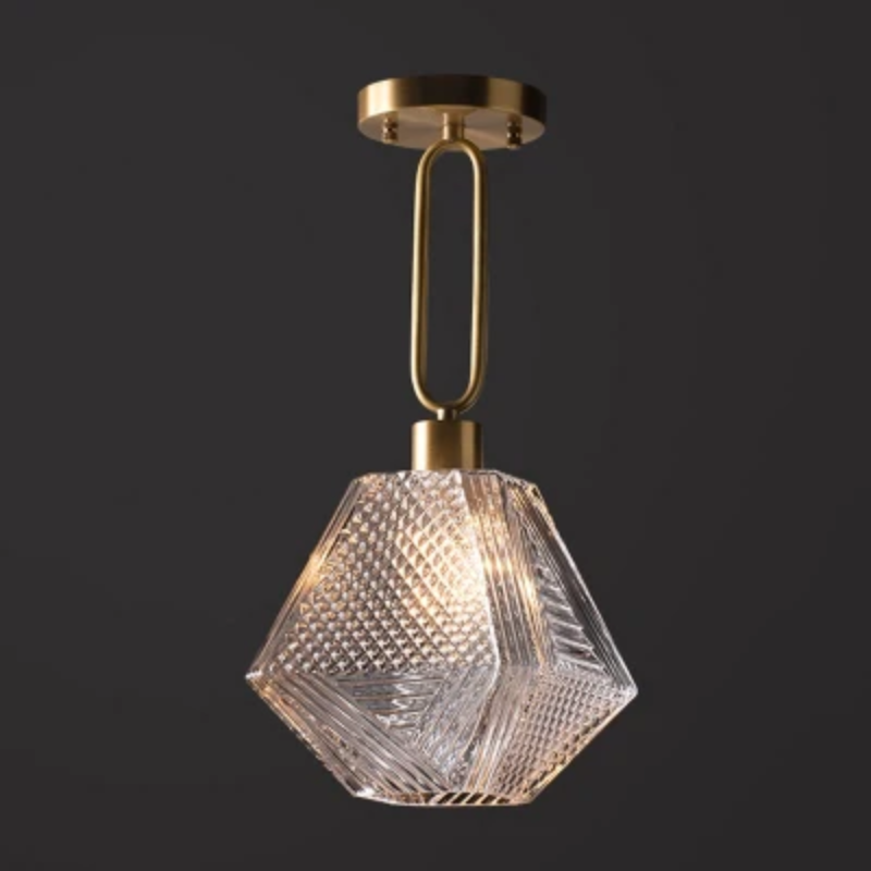 Diamond Cut Art Deco Pendant Light