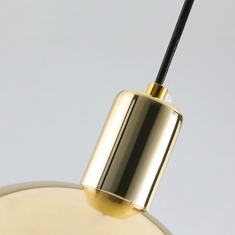 Peak Stone Glass and Metal Pendant Light