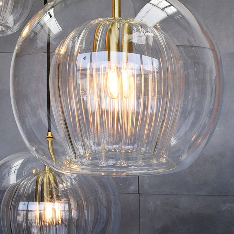 Ripple Glass Cocoon Pendant Light